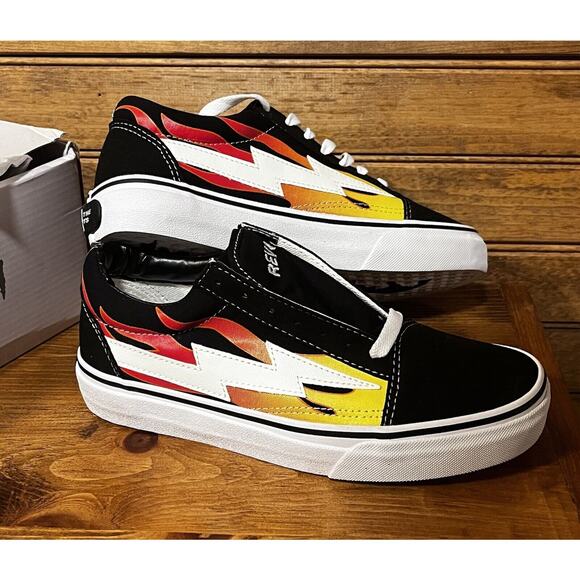 Revenge X Storm II Vol. 1 Black Flame Men’s Sneakers NIB Size 5 Authentic - Picture 5 of 15